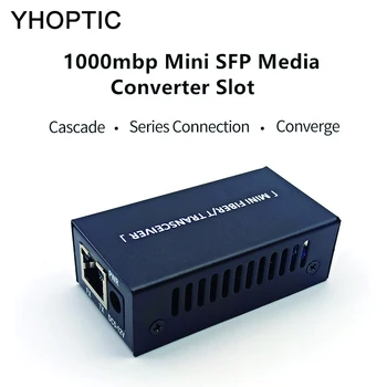 Мини-волоконно-оптический коммутатор, 1000/100 Мбит/с, SFP конвертер, модуль приемопередатчика, SFP, 1.25g, порт RJ45, гигабитный, волоконно-оптический коммутатор