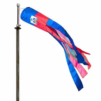 Ветрозащитные флаги для улицы Флаг Гаити Ветрозащитный носок с вышитыми звездами, орнамент с рисунком флага, устойчив к выцветанию, принадлежности для патио для палубы