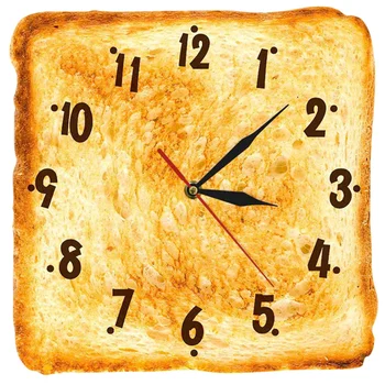 Дизайн Тостов Настенные часы Современные настенные часы Пекарня Настенные часы Ресторанные часы