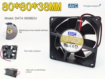 Совершенно новый AVC DATA0838B2U двойной шарикоподшипник 12V высокоскоростной мощный промышленный 8038 8CM вентилятор для рассеивания тепла 80*80*38MM