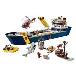 Новый набор моделей городского океанского разведывательного корабля 60026, строительные блоки, игрушки, подарок на день рождения для мальчиков и девочек