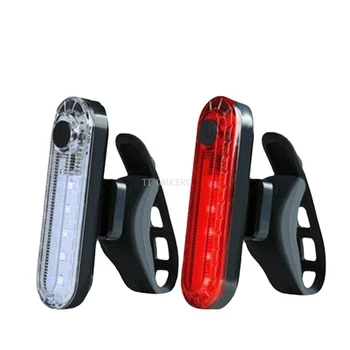 Задний задний фонарь велосипеда, перезаряжаемый через USB, красные сверхяркие задние фонари, подходят для любого велосипеда / шлема, просты в установке для обеспечения безопасности езды на велосипеде