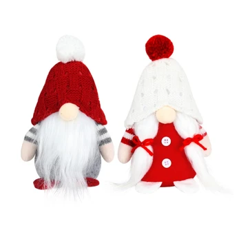 2шт Рождественский гном, шар Санта, шляпа, украшение для бороды, шведские тарелки, рождественское украшение для дома, многоуровневый поднос, принадлежности для вечеринок