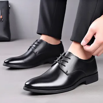 Мужская обувь, новое модное черное вечернее платье без застежки, кожаные туфли, мужские модные дизайнерские деловые повседневные лоферы