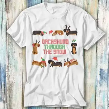 Рождественская футболка с изображением собаки 