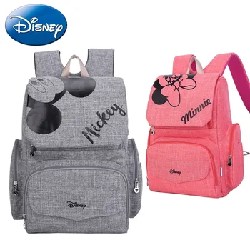 Disney Новый детский рюкзак с Микки и Минни Маус, сумки для материнской коляски, рюкзак для подгузников, утеплитель для беременных