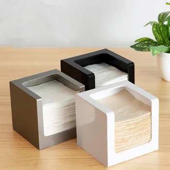 Простая Квадратная Акриловая коробка для салфеток Контейнер для салфеток Контейнер для хранения салфеток Высококачественное Украшение домашнего стола