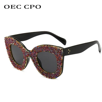 OEC CPO Модные солнцезащитные очки со стразами 