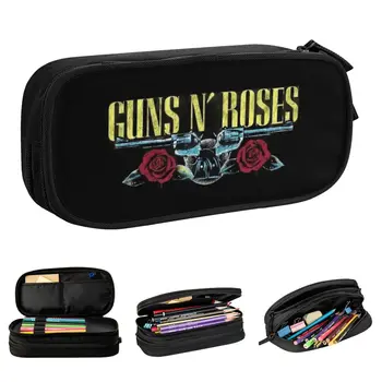 Веселые пеналы Guns N Roses в стиле хэви-метал, панк, пенал, ручка для студентов, большие сумки для хранения, школьные принадлежности, подарочные канцелярские принадлежности