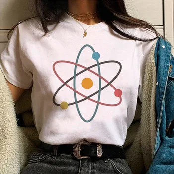 Женская дизайнерская футболка Atom Melecule Science Top, женская одежда с комиксами