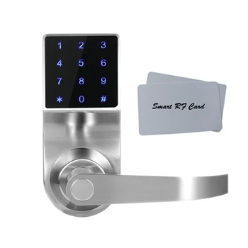 Индукционный электронный дверной замок с магнитной картой, интеллектуальный замок с паролем для безопасности дома и офиса, сенсорный экран