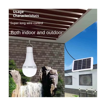 Светодиодная лампа на солнечной батарее, перезаряжаемая лампа для внутреннего кемпинга, солнечная лампа для палатки с дистанционным управлением