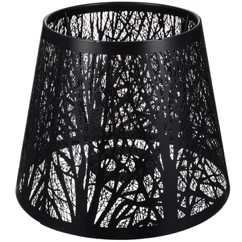 Абажур с полой тенью от дерева, креативная Современная металлическая потолочная люстра, крышка для настольной лампы, Замена крышки