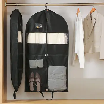 Сумка для одежды с окошком, дышащая сумка для одежды с гладкими сетчатыми карманами на молнии, окнами, идеально подходящими для организации гардероба в путешествиях. Одежда