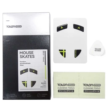 1 Комплект Наклеек на коньки для мыши TALONGAMES Стеклянная накладка для ножек мыши для игровых мышей Viper с закругленными краями
