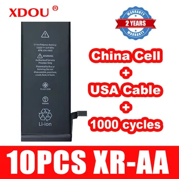 10шт XDOU Аккумулятор Для iPhone XR 2942mAh Ремонт Заменен 100% Кобальтовым Китайским Сотовым Кабелем США 1000 Циклов Для Apple iPhoneXR AA