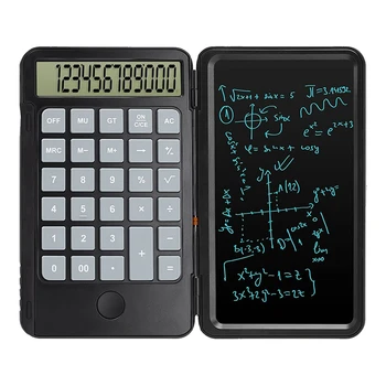 Калькулятор, 12-значный дисплей со стираемым письменным столом, перезаряжаемый ручной многофункциональный калькулятор для школьного офиса