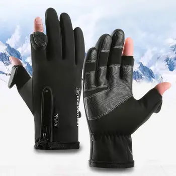 Привлекательные Перчатки для верховой езды с защитой от скатывания, осень-зима, Перчатки для верховой езды с регулируемой температурой, перчатки для катания на лыжах с буквенным принтом на весь палец