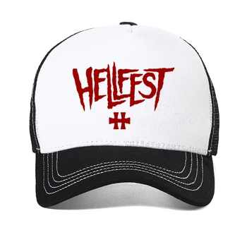 Hellfest Heavy Metal Music Festival Логотип Бейсболки С Логотипом Мужские прохладные летние Сетчатые Дышащие Шляпы Дальнобойщика унисекс Регулируемые брендовые шляпы
