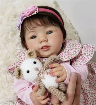 20-дюймовый комплект куклы-Реборн Abigail Popular Smile Baby Неокрашенные Части куклы свежего цвета с телом и глазами Bebê Reborn Kit