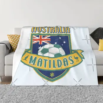Австралийский женский футбольный герб, одеяло Matildas, покрывало на кровать, лоскутное одеяло, диван-кровать, Эстетика