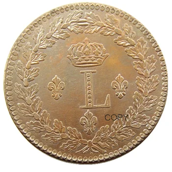 Франция 1815BB 1 Копировальная монета эпохи Людовика XVIII из 100% латуни