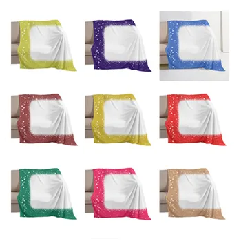 Персонализированное Сублимационное Пустое Красочное Одеяло без кисточек, Украшение для дома в автомобиле для печати логотипа на заказ, Подарок