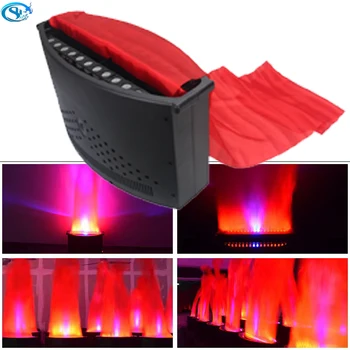 Полноцветная RGB светодиодная лампа Silk Flame мощностью 120 Вт с управлением DMX, поддельная пожарная машина, красочные светодиодные лампы с эффектом шелкового пламени высотой 1,8 метра