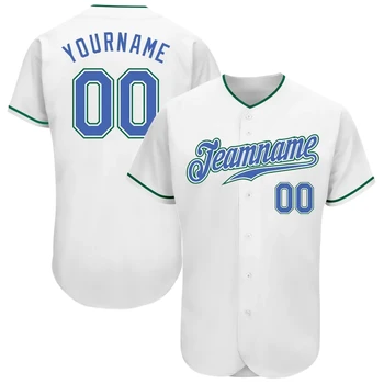 Изготовленная на заказ белая аутентичная бейсбольная майка, мужская и женская футболка с 3D принтом, повседневные командные рубашки, топы унисекс в стиле хип-хоп