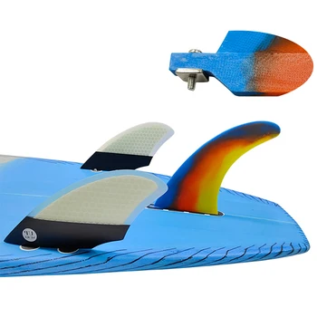 Одинарный Плавник для доски для серфинга длиной 7 дюймов Центральный Плавник для Лонгборда Quilha Honeycomb 7-дюймовый Центральный Плавник для серфинга из стекловолокна Stand Up Paddle Sport